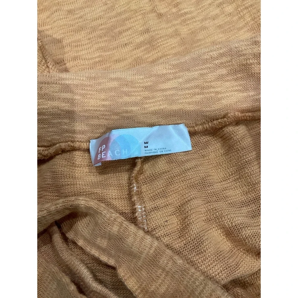 Free people FP Beach‎ orange cotton duel side tie pants size medium
